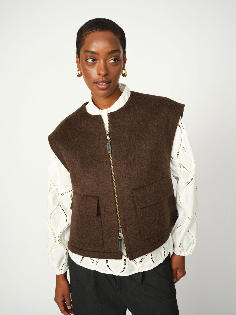 ▪️maroさま専用　OHGA オーガ WOOL VEST Shop MMElise Loisa Wool Vest with free shipping from MOS MOSH