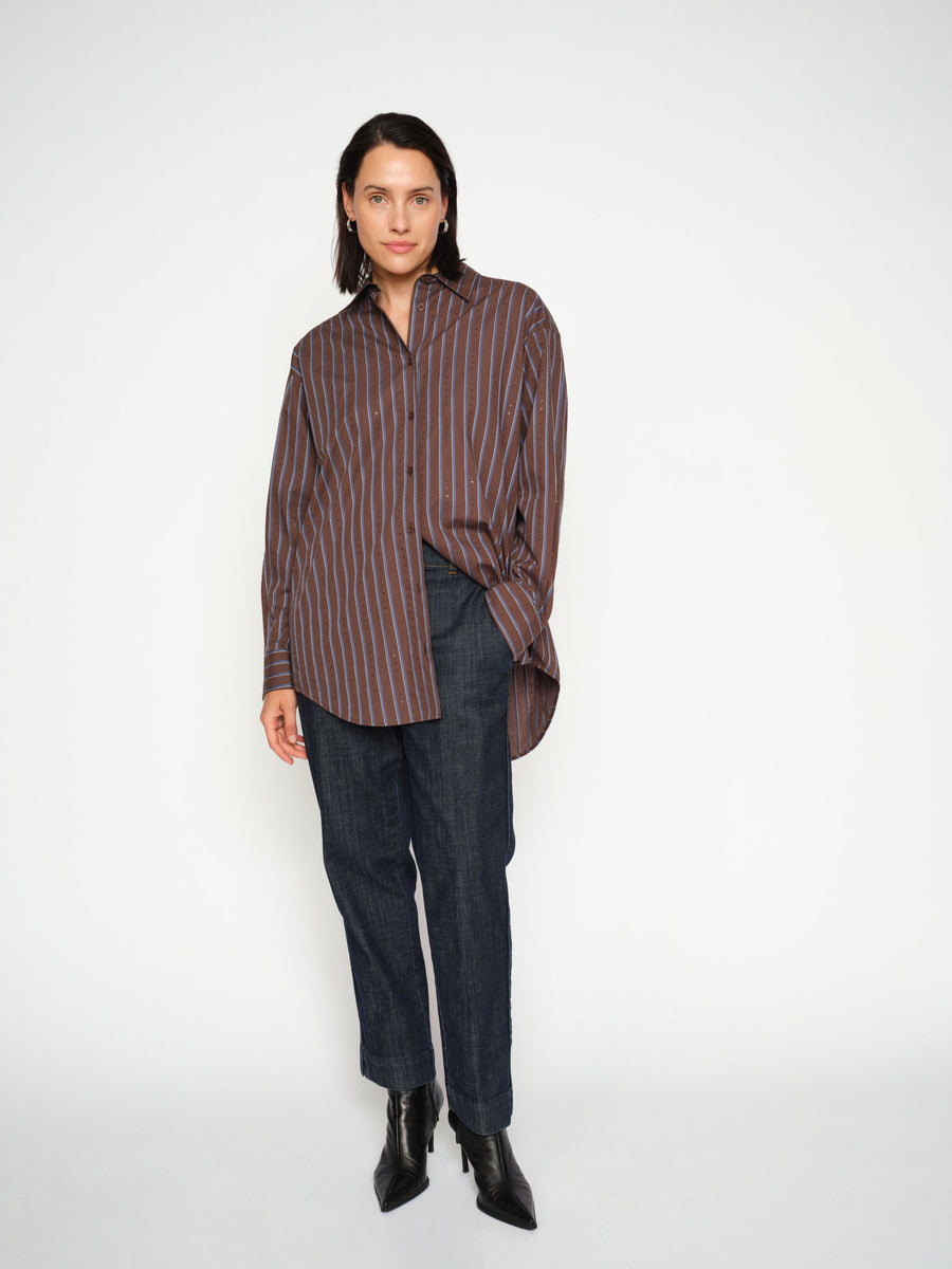 Shop MMDanika Stripe Rhin Shirt with free shipping from Mos Mosh