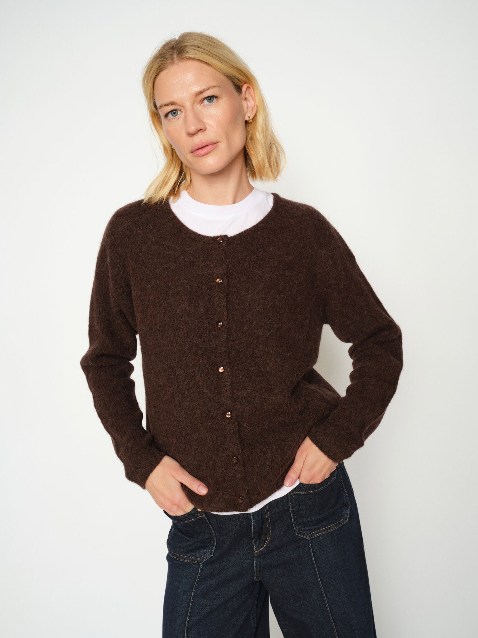 Shop MMAlmine Knit Cardigan with free shipping from Mos Mosh