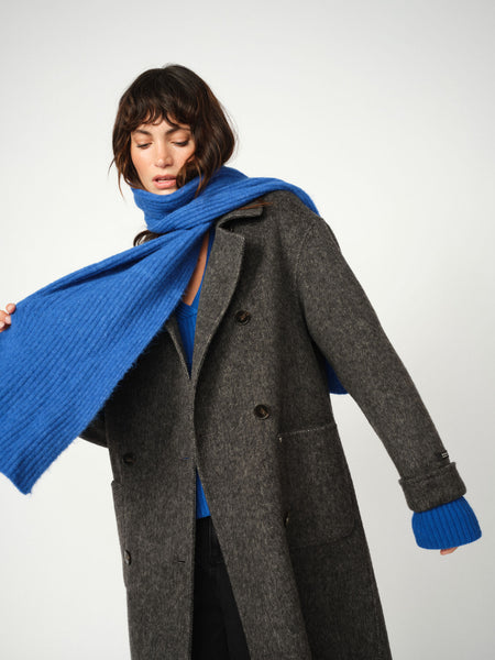 みどさ⭐ドゥーズイエムクラス⭐BULKY WOOL V プルオーバー ダブル編みジャージー・Vネックプルオーバー/DoCLASSE
