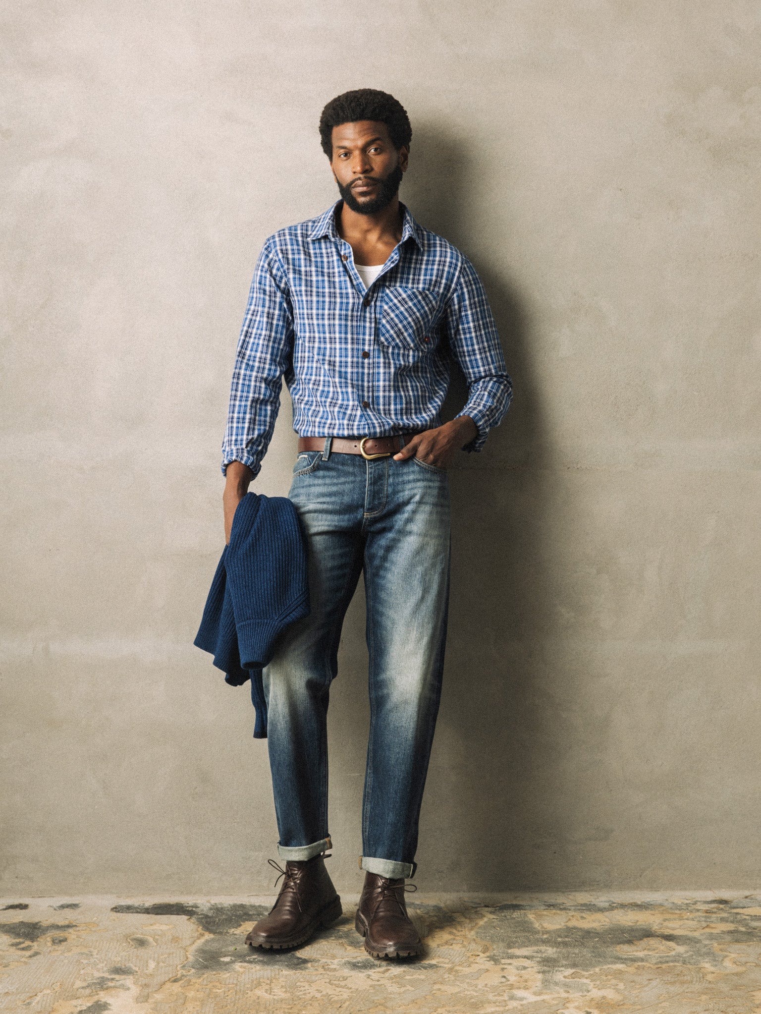 Modelshot / Blue Denim / Detail