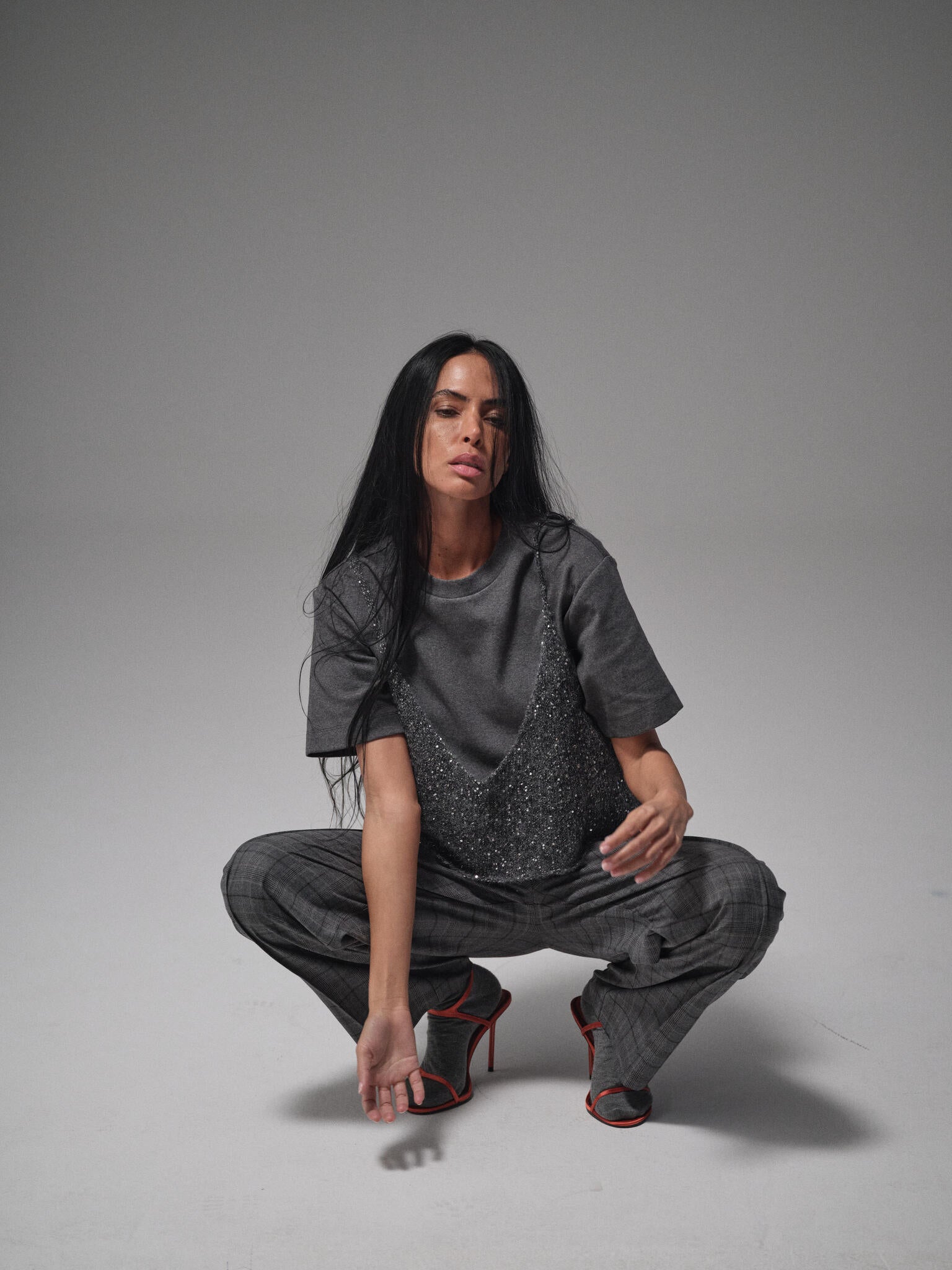 Modelshot / Grey Melange / Detail