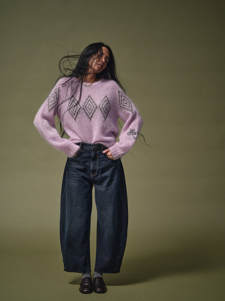 Modelshot / Dark Blue Denim / Detail