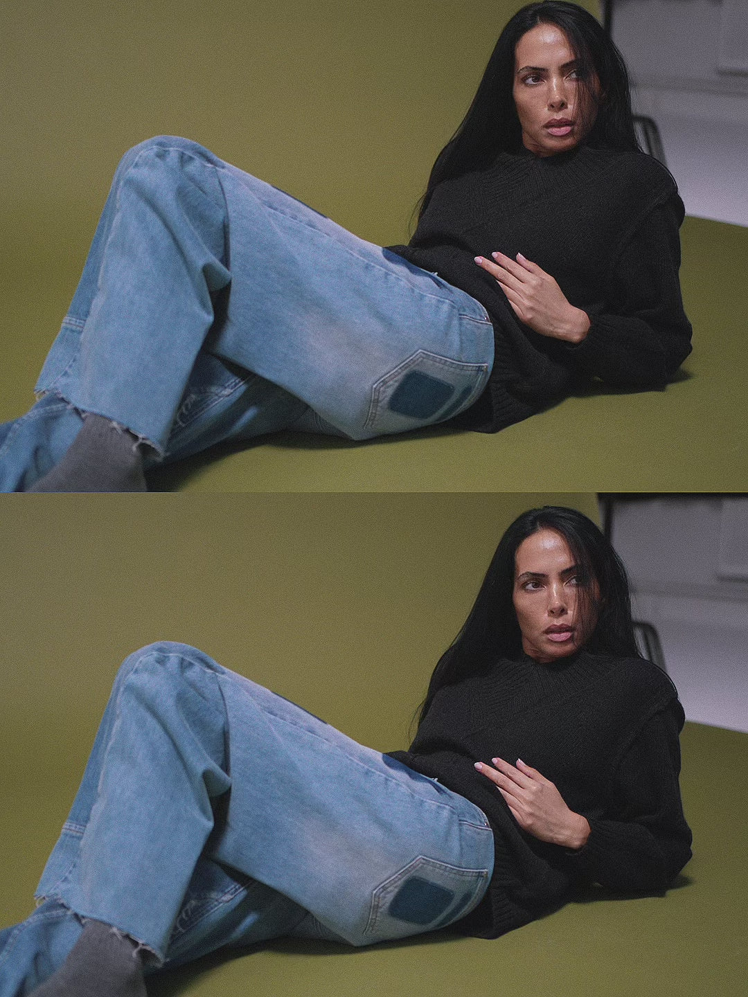 Modelshot / Light Blue Denim / Detail