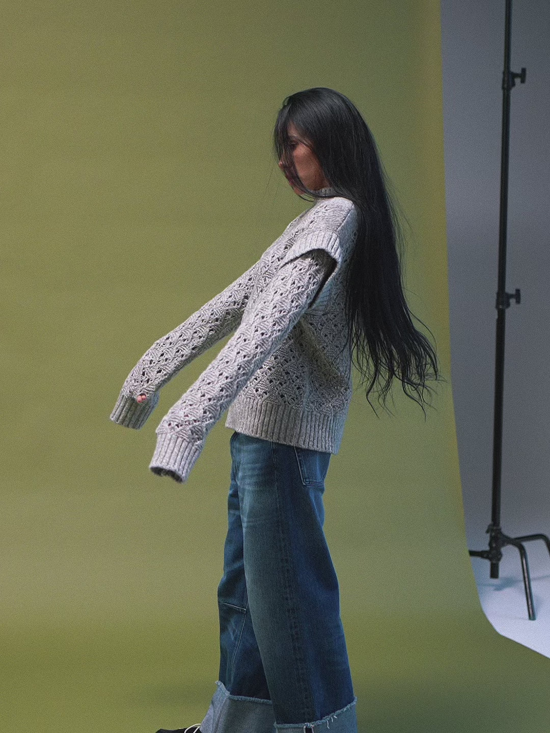 Modelshot / Grey Melange / Detail